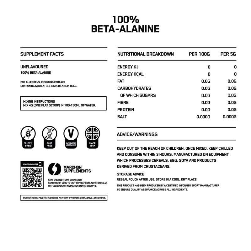 MARCHON SUPPLEMENT 100% BETA-ALANINE 240G