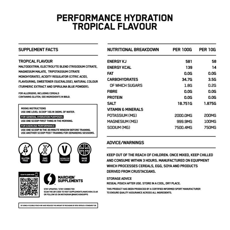 MARCHON SUPPLEMENT PERFORMANCE HYDRATION 300G