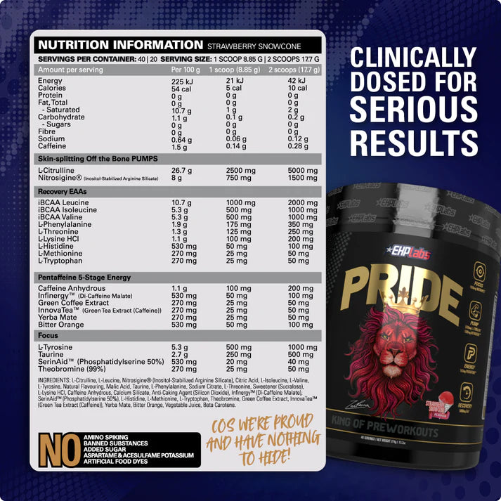 EHP LABS PRIDE PRE-WORKOUT