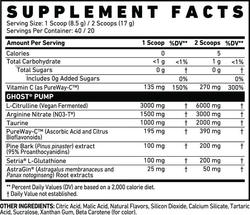 GHOST PUMP V2 PRE WORKOUT 420G