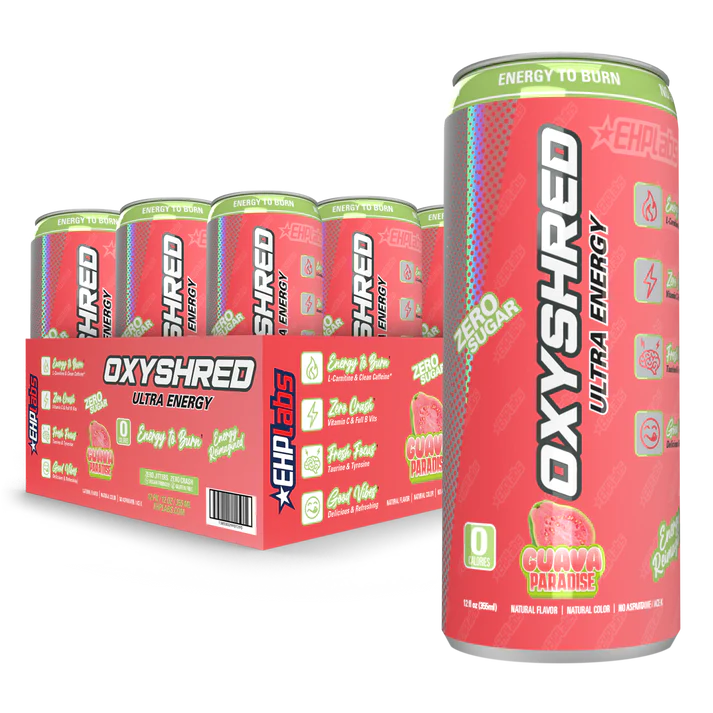 EHP LABS OXYSHRED ULTRA ENERGY DRINK RTD 12X355ML