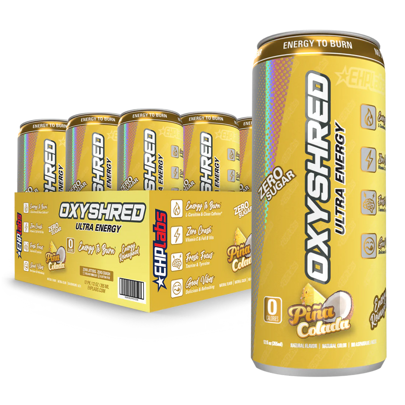 EHP LABS OXYSHRED ULTRA ENERGY DRINK RTD 12X355ML