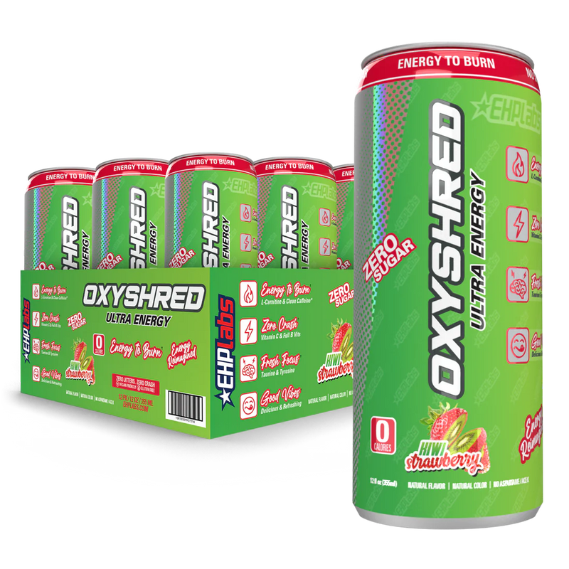 EHP LABS OXYSHRED ULTRA ENERGY DRINK RTD 12X355ML