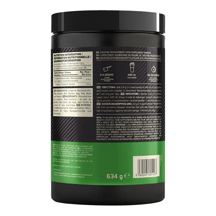 OPTIMUM NUTRITION MICRONISED CREATINE POWDER 634G