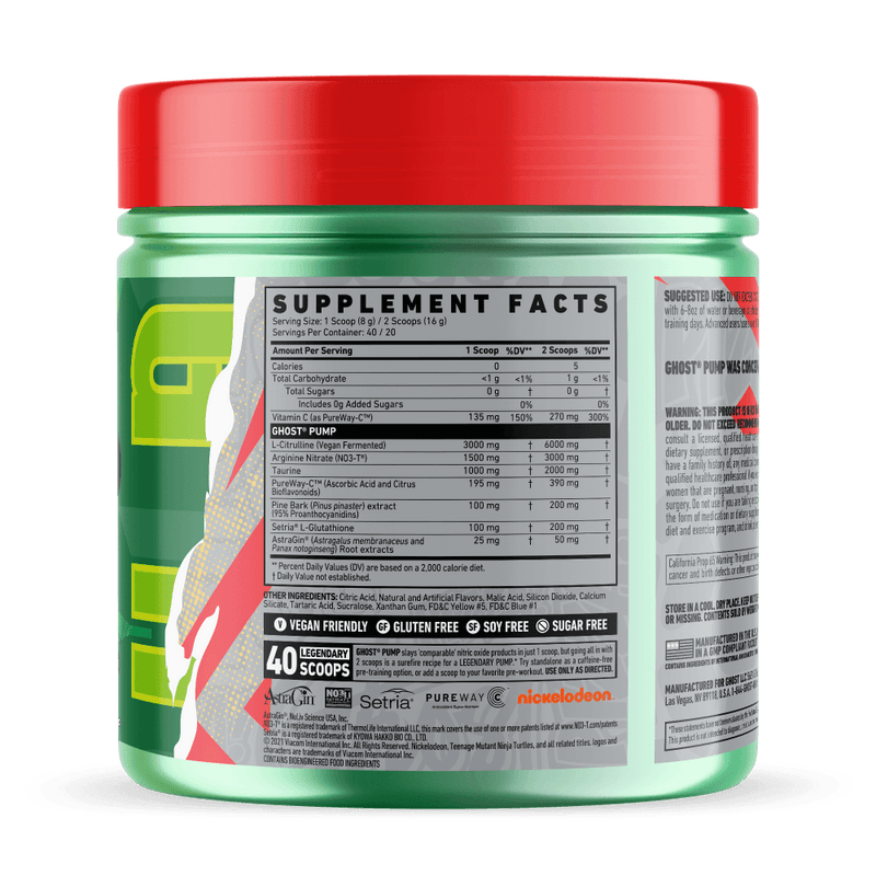 GHOST PUMP X TEENAGE MUTANT NINJA TURTLES PRE WORKOUT 320G