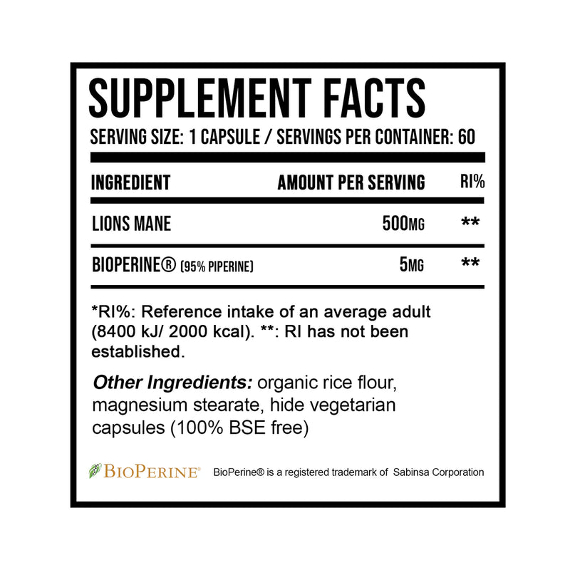 DNA SPORTS LIONS MANE 60 CAPS